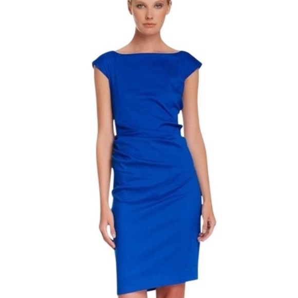 Diane Von Furstenberg Gabi Asymmetrical Knit Ponte Mini Dress - Picture 1 of 4